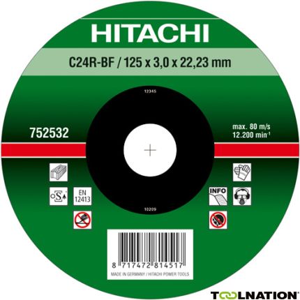 Hitachi 752531 C24R Doorslijpschijf voor steen 115 x 3 x 22,23 mm per 25 stuks - 1