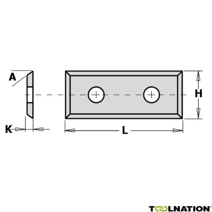 CMT 790.283.12 WPL wisselmes 4 zijdig 28,3 x 12 x 1,5 mm 10 stuks - 1