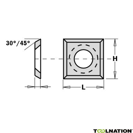 CMT 790.140.00 WPL wisselmes 4 zijdig 14 x 14 x 2 mm 10 stuks - 1