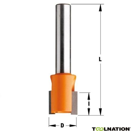 CMT 902.220.11 22 mm Sponning- en kantenfrees met open schuine snijkop schacht 8 mm - 2