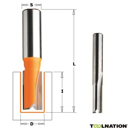 CMT 911.030.11 3 mm Groeffrees met 2 rechte snijkoppen schacht 8 mm - 2