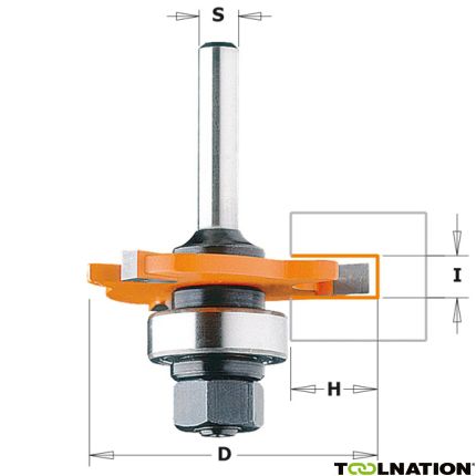 CMT 922.33511A 3,5 mm schijffrees met lager + spindel schacht 8 mm - 1