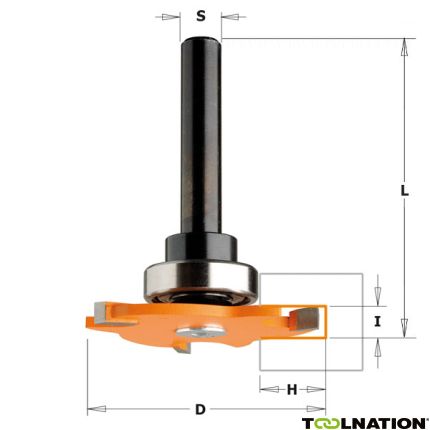 CMT 923.34011A 4 mm schijffrees met lager + spindel zonder sluitmoer schacht 8 mm - 2