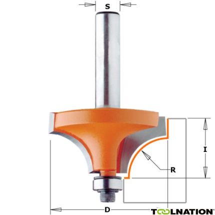 CMT 939.380.11 Holle Radiusfrees met opstaande kant 12,7mm - 1