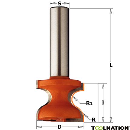 CMT 955.805.11 Vensterbankfrees 38,1 mm schacht 12 mm - 1