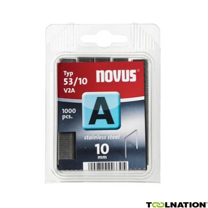 Novus 042-0458 A 53/10 nieten RVS 10 mm 1000 Stuks - 1