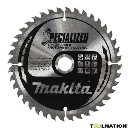 Makita B-09531 HM zaagblad Tip E 270 x 30/25 x 60T - 1