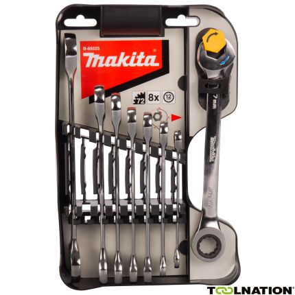 Makita B-65523 Steek-ring ratelsleutelset 8-delig - 1