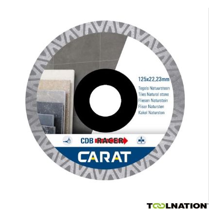 Carat CDBM125300 Racer Diamantzaagblad 125 x 22,23 voor tegels/natuursteen - 1