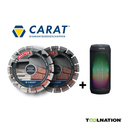 Carat CEM2303ABLT Diamantzaagbladenset Universeel CE Master 230 x 22,23 + Bluetooth speaker - 1