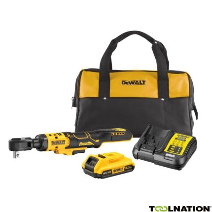 Dewalt DCF512D1-QW Haakse ratelsleutel 1/2" 18V 2.0Ah Li-ion + 5 jaar dealer garantie - 1