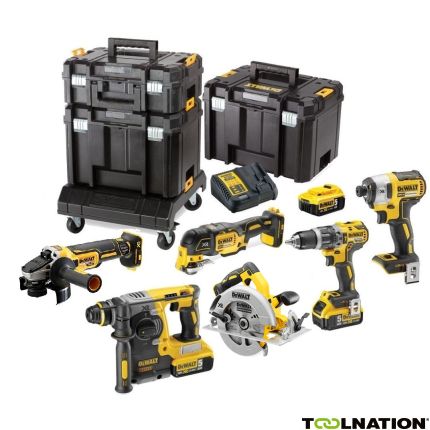 DeWalt DCK685P3T-QW DCK685P3T 6-delige Combiset 18V 5,0Ah Li-Ion in TSTAK + Cart - 1