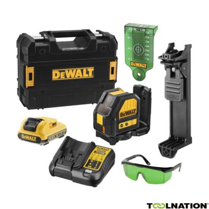 DeWalt DCE088D1G-QW Zelfnivellerende Kruislijnlaser Groene Straal 10,8V 2,0Ah XR Li-Ion - 1