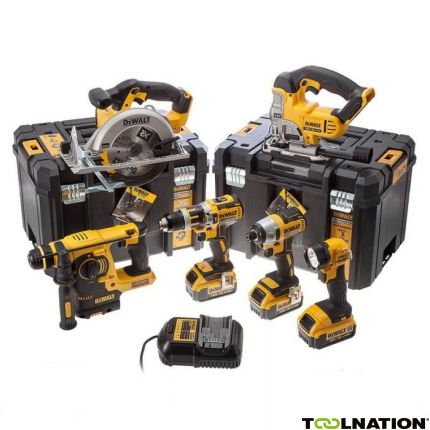 DeWalt DCK699M3T Combopack XR 18 Volt 3 x 4,0 Ah Li-Ion - 5 machines + lamp + 2 T-Stak koffers - 1