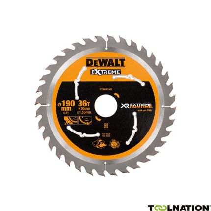 DeWalt DT99563-QZ XR Cirkelzaagblad 190mm x 30mm 36T CSB - 1