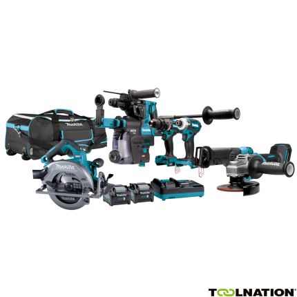 Makita DK0128G601 Combiset - 6 machines 40V max 4.0Ah Li-Ion in tas - 1