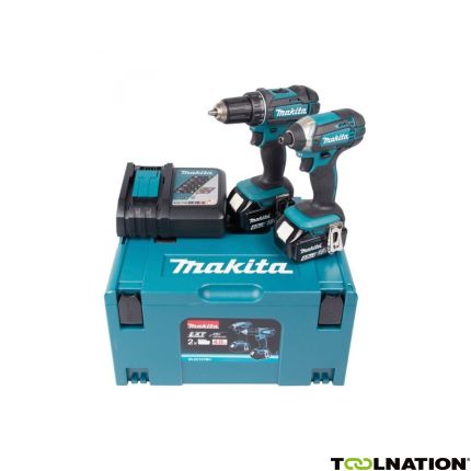 Makita DLX2127MJ Comboset - DDF482 Accuboor + DTD152 Slagschroever 18V 4.0 AH Li-ion in Mbox + 5 jaar dealer garantie! - 1