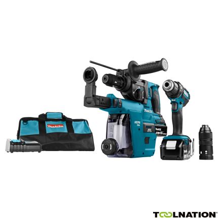 Makita DLX2168TW Combiset - DHR243 Combihamer + DDF482 Accuboor 18V 5.0Ah li-ion in tas - 2