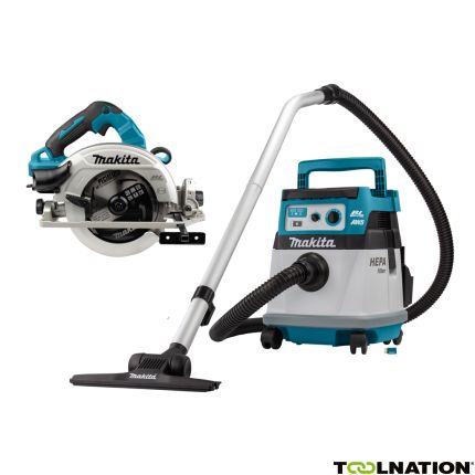 Makita DLX2382UX1 Combiset 2 x 18V met AWS - DHS783 cirkelzaag 190mm + DVC157L stofzuiger excl. accu's en lader + 5 jaar dealer garantie! - 1