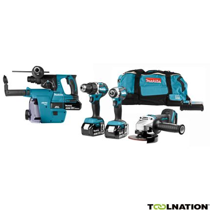 Makita DLX4103W Comboset 18V 5.0Ah Li-ion 3x accu"s - 1