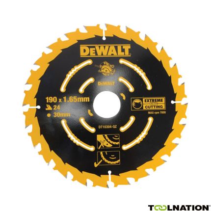 DeWalt DT10304-QZ Zaagblad 190x30x24t, Extreme, kerf 1,65mm - 1