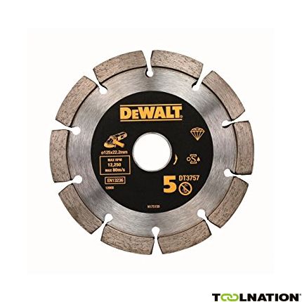 DeWalt DT3757-QZ Diamantzaagblad Droog 125 x 22.2mm voor Voegen - 1