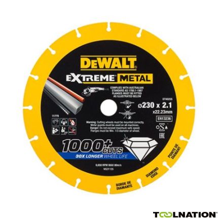 DeWalt DT40255-QZ Extreme Metal Doorslijpschijf metaal 230 x 22.23 x 2.1 mm - 1