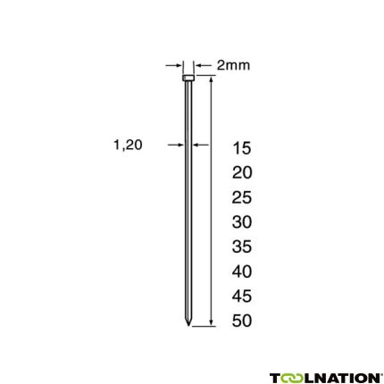 Dutack 5134028 SKN12 Minibrad Verzinkt 15mm 5000 stuks - 1