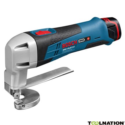 Bosch Blauw 0601926108 GSC 12V-13 Accuplaatschaar 12 Volt 2,0Ah Li-ion in L-Boxx - 1