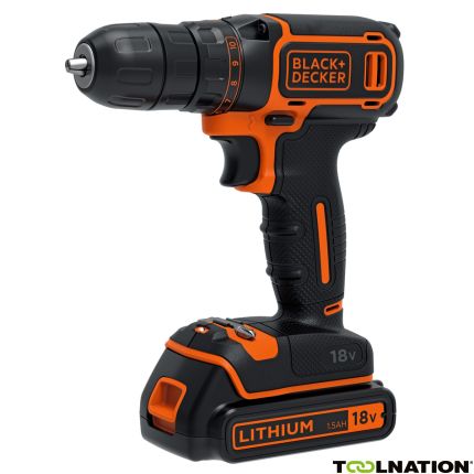 Black & Decker BDCDC18KB-QW Schroefboormachine 18 Volt 1.5 Ah Li-ion - 1