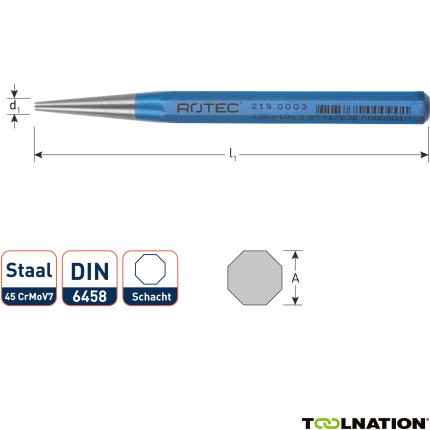 Rotec 219.0011 Doorslag 7 mm - 1