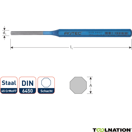 Rotec 219.1013 Pendrijver 8 mm - 1