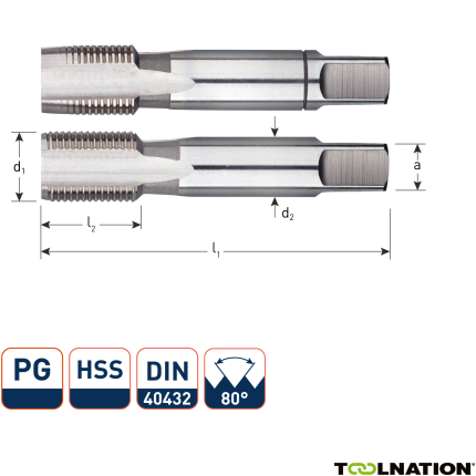 Rotec 315.0700 HSS Handtappenset PG 7-20 - 1