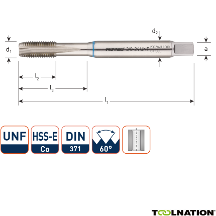 Rotec 339.0160I HSSE INOX 1000 M.Tap UNF 5/16-24 - 1