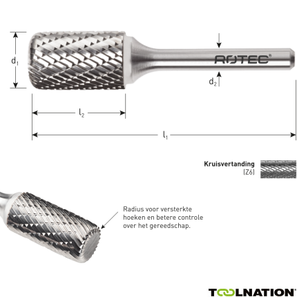 Rotec 430.3080 HM-Stiftfrees 8 mm model AR - 1