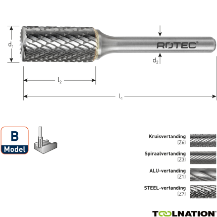 Rotec 431.1302 HM-Stiftfrees 12,7 mm model B - 1