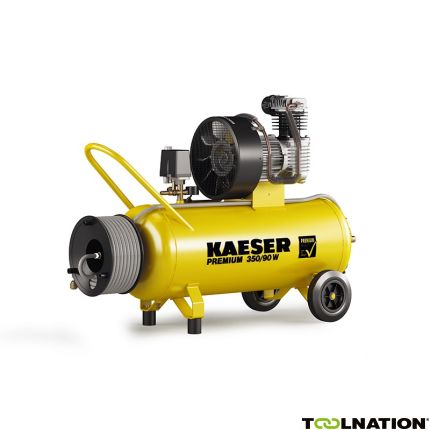 Kaeser 1.1815.10011 Premium 350/90W Zuigercompressor 230 Volt + Haspel incl. 20 mtr. luchtslang - 2