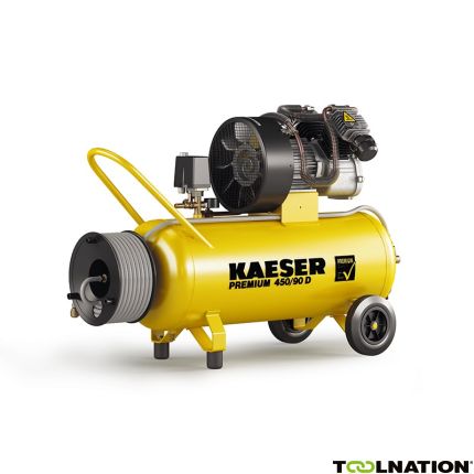 Kaeser 1.1820.10010 Premium 450/90D Zuigercompressor 400 Volt + Haspel incl. 20 mtr. luchtslang - 2