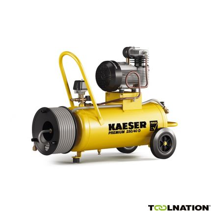 Kaeser 1.1806.00010 Premium 250/40D Zuigercompressor 400 Volt + Haspel incl. 20 mtr. luchtslang - 2