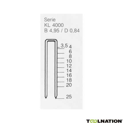 Haubold 503127 KL4025 CNK Niet 25 mm 5.000 stuks - 1