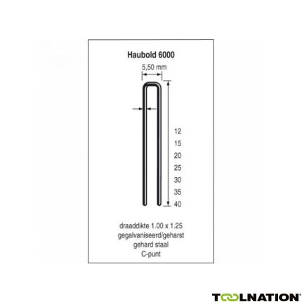 Haubold 503214 KL6040 CRVS niet 6000 Serie 40 mm lengte 20000 stuks - 1