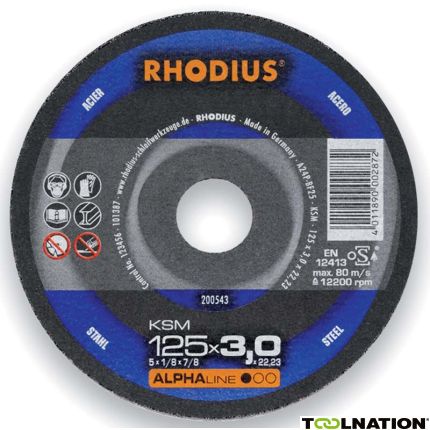 Rhodius 200539 KSM Doorslijpschijf Metaal 115 x 3,0 x 22,23 mm - 1