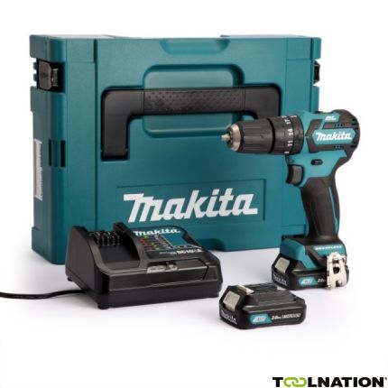 Makita HP332DSAJ Klopboor-/schroefmachine koolborstelloos 10,8 Volt 2.0 AH Li-ion in M-Box - 2