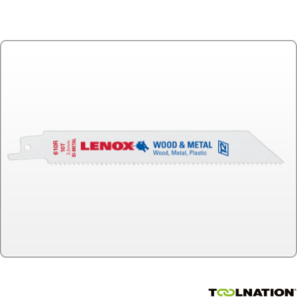 Lenox 20562610R Reciprozaagblad Bi-metaal 610R 152x19x0,9mm 10TPI (5 pak) - 1