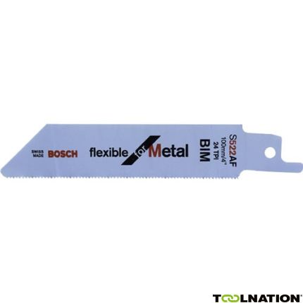 Bosch S522AF Reciprozaagblad 2608656010 Flexible for Metal 100 mm 5 stuks - 1