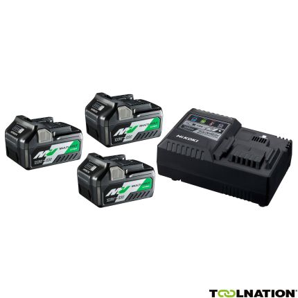 HiKOKI UC18YSL3WA3 BoosterPack - 3 x BSL36A18 Multivolt Accu 36V 2,5Ah/ 18V 5,0Ah Li-Ion + UC18YSL Snellader - 1