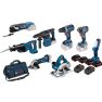 Bosch Blauw 8 Tool Kit 18V - 7 machines + Lamp + 4 x 5,0Ah Li-Ion Comboset 0615990K9H - 1