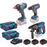 Bosch Blauw 3 Tool Kit 18V - 3 machines + 3 x ProCore 18V 4,0Ah Li-Ion Comboset 0615990M0V - 1