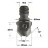 CMT 350.030.11 Verzinker met schroefdraad aanluisting 3mm, schacht M10, rechts - 1