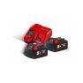 Milwaukee 4933459217 M18 NRG-502 - M18 B5 DUO Pack 18V 5.0Ah Redlithium-Ion + Lader M12-18FC - 1